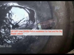 यूवी सीआईपीपी लाइनर DN100 तेजी से और कोई खुदाई मरम्मत के लिए खींचने में स्थापना