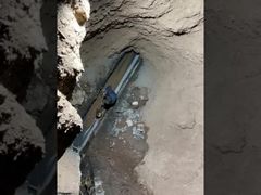 आंशिक रूप से ध्वस्त पाइपलाइन (मिट्टी कवर के बिना) की यूवी-सीआईपीपी मरम्मत के लिए विशेष निर्माण योजना